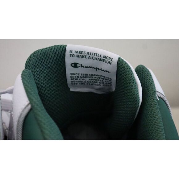 Champion Men's Sz 11.5M White/Green/Chalk 5 On 5 Hi Casual Sneakers Shoes - Picture 5 of 12